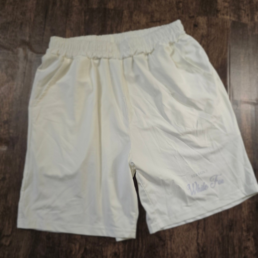 WHITE FOX inspired Shorts Mens M White Season‎ 7 Graphic Athletic Lounge
